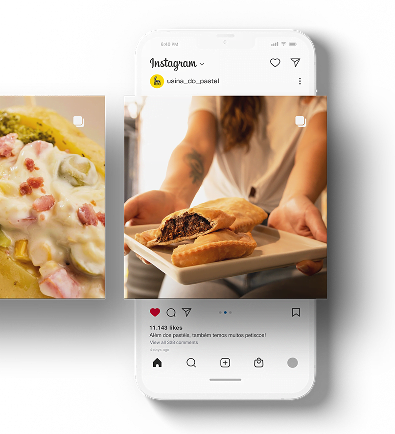Representação do instagram da Usina do Pastel